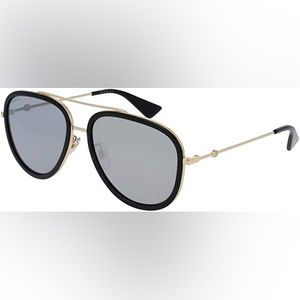 Gucci Gold Gg0062s 001 Aviator Mirror Sunglasses